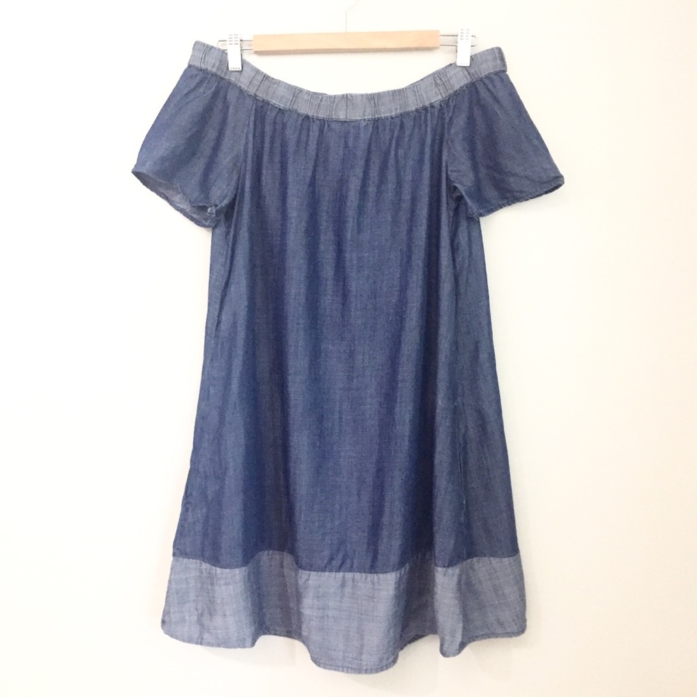 Cato Chambray Off the Shoulder Dress Size XS - Picture 7 of 7